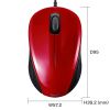 MA-YBSK315R 抗菌・静音有線ブルーLEDマウス(レッド) MA-YBSK315R / 抗菌・静音有線ブルーLEDマウス(レッド)