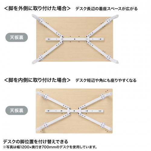 MEF-12060LM / eテーブル（薄い木目）W1200×D600×H700【受注生産品】