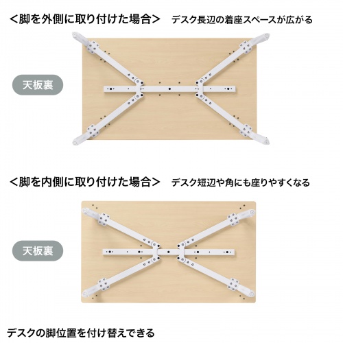 MEF-12070LM / eテーブル（薄い木目）W1200×D700×H700【受注生産品】