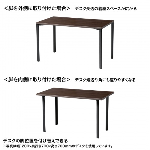 MEF-12080M80 / eテーブル（濃い木目）W1200×D800×H800【受注生産品】