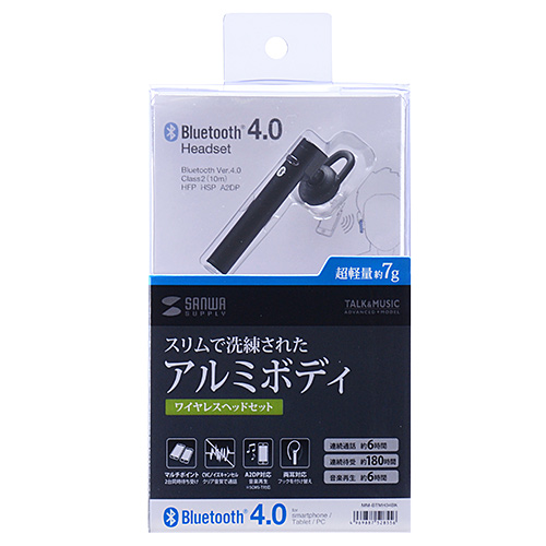 MM-BTMH34BK / Bluetoothヘッドセット（音楽・ワンセグ対応・ブラック）