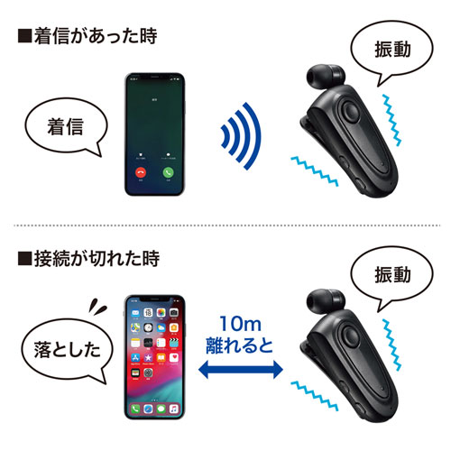 振動で着信を知らせるbluetoothモノラルヘッドセットを発売 サンワサプライ株式会社