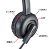 MM-BTMH58BK / Bluetoothヘッドセット（片耳オーバーヘッド・単一指向性）