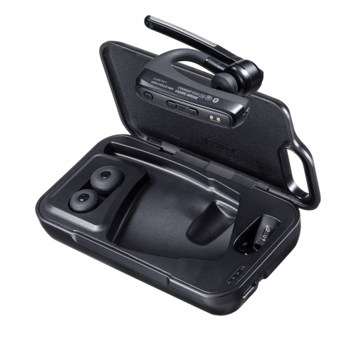 MM-BTMH74BK / Bluetoothヘッドセット（充電ケース付き・デュアルマイクノイズキャンセル搭載）