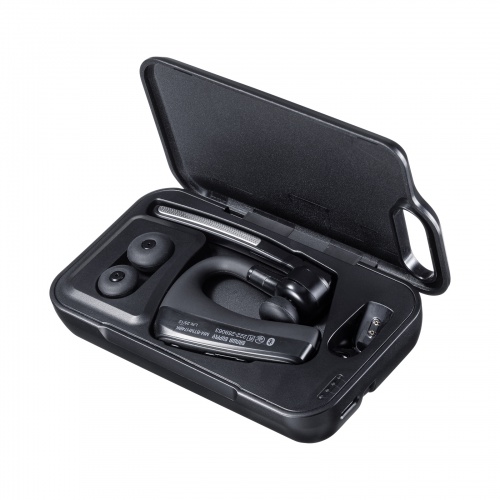 MM-BTMH74BK / Bluetoothヘッドセット（充電ケース付き・デュアルマイクノイズキャンセル搭載）