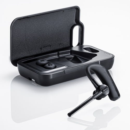 MM-BTMH74BK / Bluetoothヘッドセット（充電ケース付き・デュアルマイクノイズキャンセル搭載）