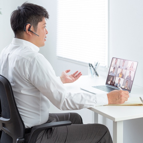 MM-BTMH74BK / Bluetoothヘッドセット（充電ケース付き・デュアルマイクノイズキャンセル搭載）