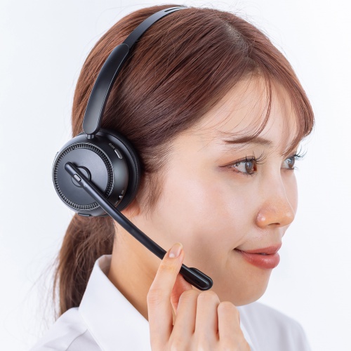MM-BTMH76BK / Bluetoothヘッドセット(充電クレードル付き・単一指向性マイク)