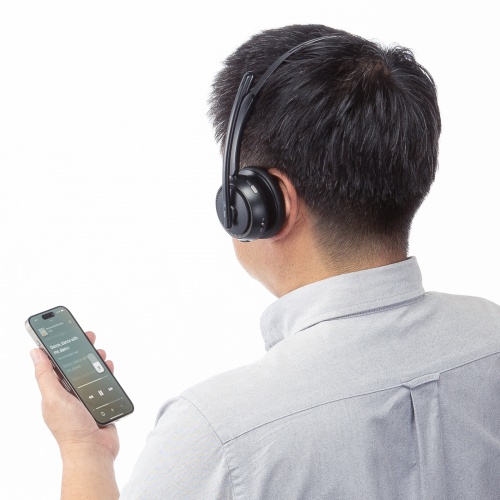 MM-BTMH76BK【Bluetoothヘッドセット（充電クレードル付き・単一指向性