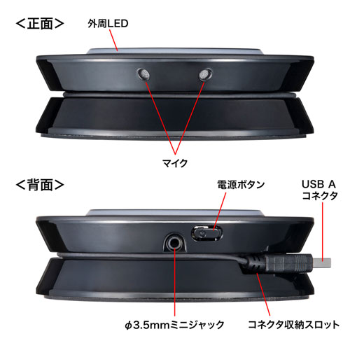 MM-BTMSP2 / Bluetooth会議スピーカーフォン（USB接続対応）