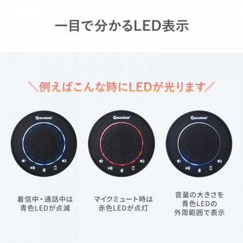 MM-BTMSP2 / Bluetooth会議スピーカーフォン（USB接続対応）