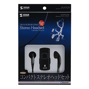 MM-BTSH3BK / Bluetoothステレオヘッドセット（ブラック）