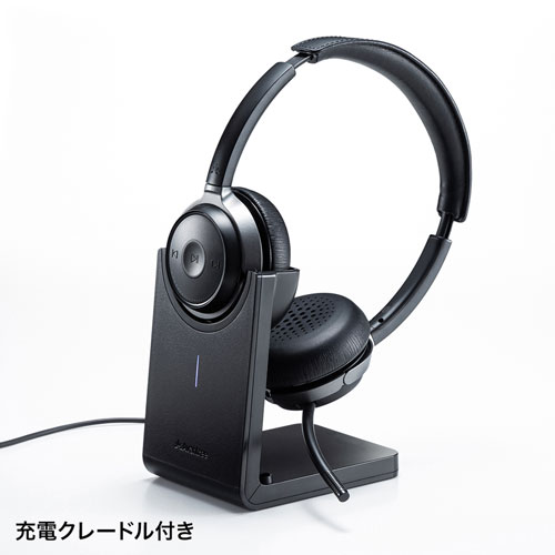 MM-BTSH55BK / Bluetoothヘッドセット（両耳タイプ・ノイズキャンセリング機能付き）