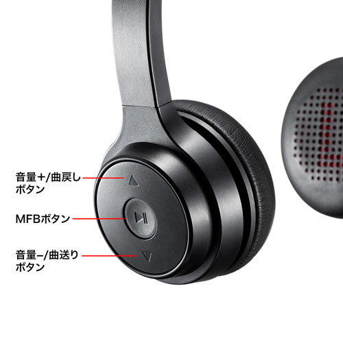 MM-BTSH62BK / Bluetoothヘッドセット（両耳タイプ・単一指向性）