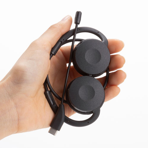 MM-BTSH63BK / Bluetoothヘッドセット（両耳・外付けマイク付き）