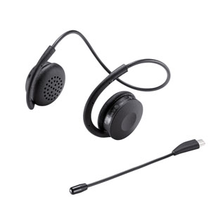 MM-BTSH63BK / Bluetoothヘッドセット(両耳・外付けマイク付き)