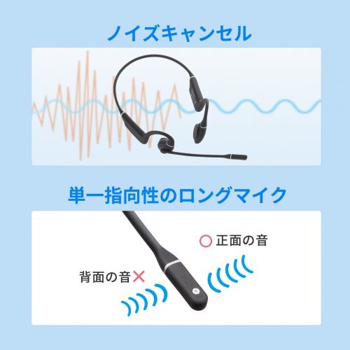 MM-BTSH69BK / Bluetooth骨伝導ヘッドセット