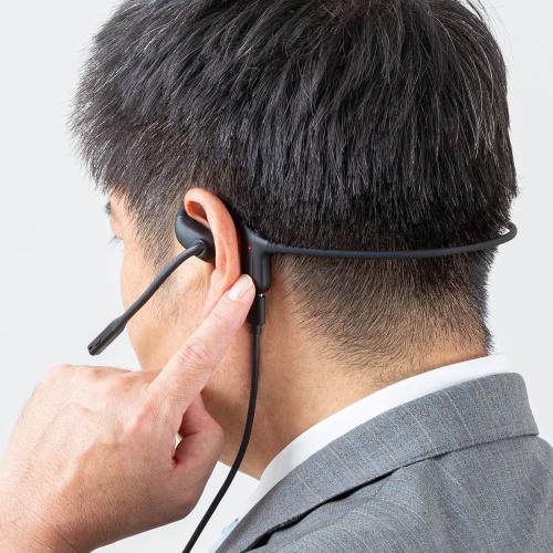 MM-BTSH73BK / Bluetoothオープンイヤーヘッドセット(有線接続対応)