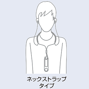 MM-HP107BL / ステレオイヤホン（ネックストラップ式・ブルー）
