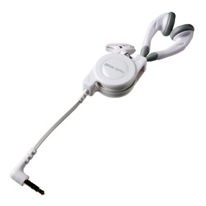 MM-HP110W / ステレオイヤホン(巻き取り式・ホワイト)