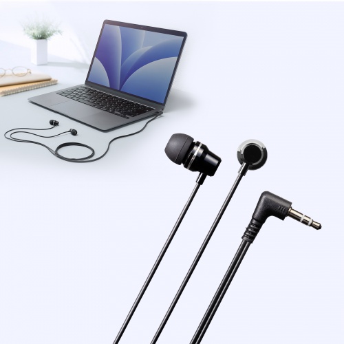 MM-HP119BK / ステレオイヤホン(ブラック)