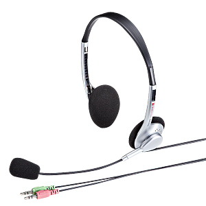 MM-HS515SV / マルチメディアPCヘッドセット(シルバー)