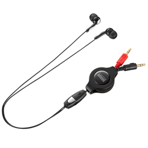 MM-HS612 / イヤホン型ヘッドセット(巻き取り式)