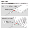 MM-HS707BK / マイク付きステレオイヤホン（音量調節スイッチ付き）