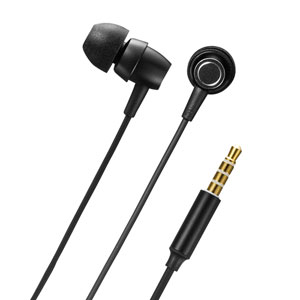 MM-HS707BK / マイク付きステレオイヤホン(音量調節スイッチ付き)