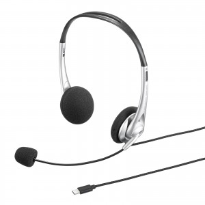 MM-HSTC03SV / USB TypeCヘッドセット