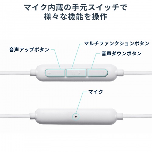 MM-HSTC05W / USB TypeCイヤホンマイク（ホワイト）