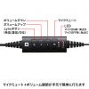 MM-HSU03BK / USBヘッドセット（ブラック）