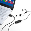 MM-HSU04BK イヤホン型USBヘッドセット MM-HSU04BK / イヤホン型USBヘッドセット