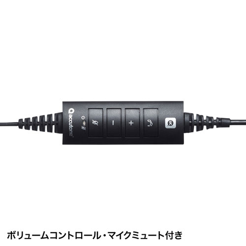 MM-HSU08BK / USBヘッドセット