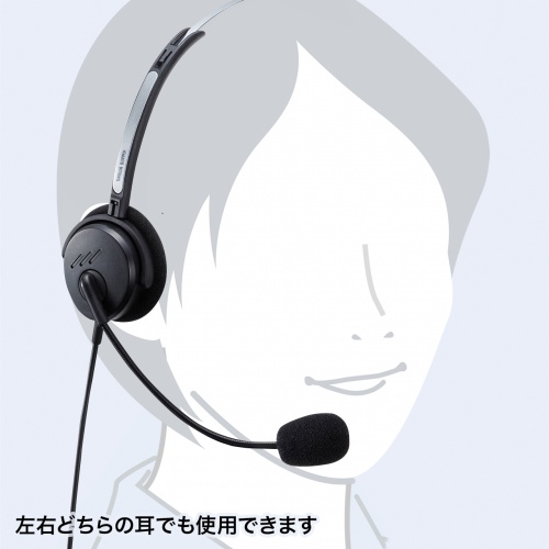 MM-HSU12BK / USBヘッドセット