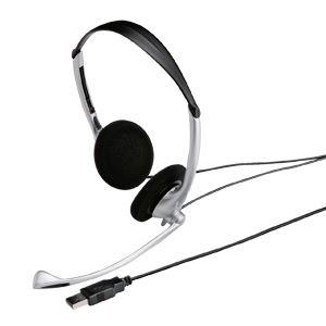 MM-HSUSB10SV / USBヘッドセット(シルバー)