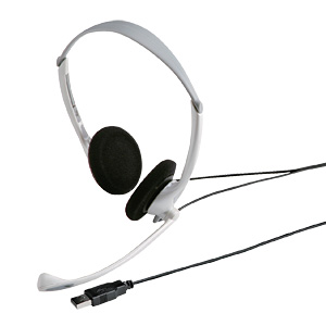 MM-HSUSB10W / USBヘッドセット(ホワイト)
