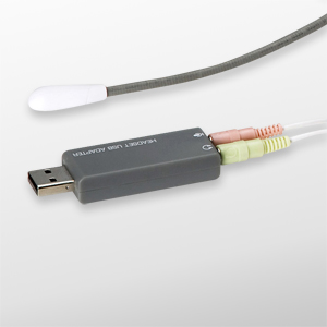 MM-HSUSB14GY / USB対応ヘッドセット（グレー）
