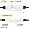 MM-HSUSB16W USBヘッドセット(ホワイト) MM-HSUSB16W / USBヘッドセット(ホワイト)