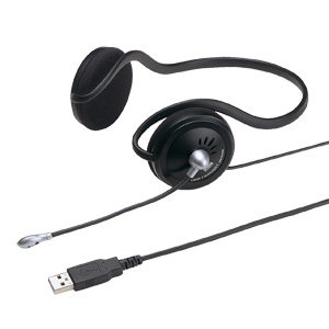 MM-HSUSB6BK / USBヘッドセット(ブラック)