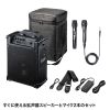 MM-SPAMP10 ワイヤレスマイク スピーカー 拡声器(最大出力60W・AC電源/充電式、音楽再生) MM-SPAMP10 / ワイヤレスマイク スピーカー 拡声器(最大出力60W・AC電源/充電式、音楽再生)