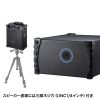 MM-SPAMP14 / ワイヤレスマイク付き拡声器スピーカー(バッテリー内蔵・ワイヤレスマイク2本対応)