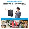 MM-SPAMP14 ワイヤレスマイク付き拡声器スピーカー(バッテリー内蔵・ワイヤレスマイク2本対応) MM-SPAMP14 / ワイヤレスマイク付き拡声器スピーカー(バッテリー内蔵・ワイヤレスマイク2本対応)