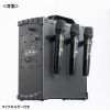 MM-SPAMP16 ワイヤレスマイク付き拡声器スピーカー(バッテリー内蔵・ワイヤレスマイク3本対応) MM-SPAMP16 / ワイヤレスマイク付き拡声器スピーカー(バッテリー内蔵・ワイヤレスマイク3本対応)