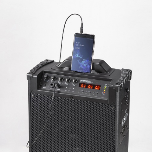 MM-SPAMP16 / ワイヤレスマイク付き拡声器スピーカー（バッテリー内蔵・ワイヤレスマイク3本対応）