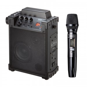 MM-SPAMP14【ワイヤレスマイク付き拡声器スピーカー(バッテリー内蔵 