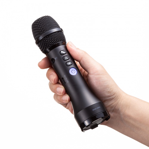 MM-SPAMP20 / ハンドマイク型ポータブル拡声器スピーカー(Bluetooth対応・出力15W)