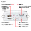 MM-SPAMP2W / ハンズフリー拡声器スピーカー（ホワイト）