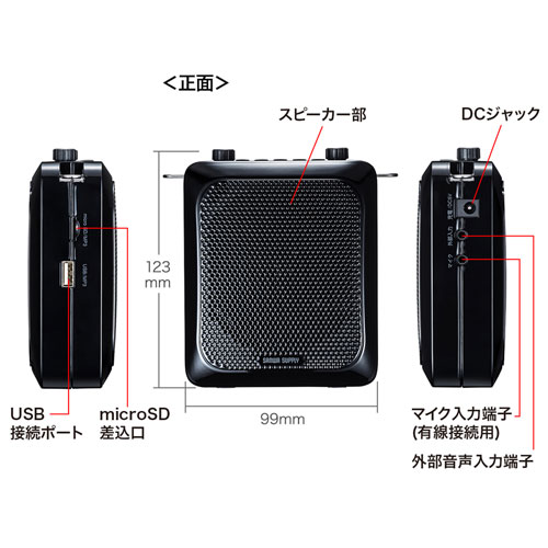 MM-SPAMP9 / ハンズフリー拡声器スピーカー