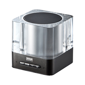 MM-SPBT2BK【Bluetoothワイヤレススピーカー（ブラック）】7色のLED